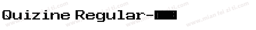 Quizine Regular字体转换